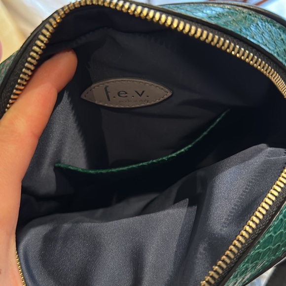 f.e.v. By Francesca E. Versace snakeskin bon bon crossbody bag. - Picture 5 of 9